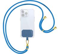 Kal-Chaîne De Téléphone Portable Universelle -Bleu/Doré -Compatible Avec De Nombreuses Coques De Téléphone Portable -Cordon De Serrage De Qualité Supérieure