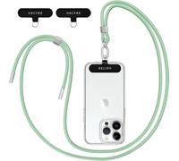 Kal-Chaîne De Téléphone Portable Universelle - Convient À Tous Les Smartphones - Avec 2 Patchs Universels - Cordon Compatible Avec Toutes Les Coques Standard - Vert Matcha