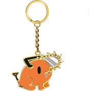 Kal-- Chainsaw Man - Chibi Design 2 - Porte-Clés En Métal Émaillé - 6 Cm - Original Et Sous Licence - Jaune