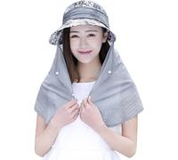 Kal-Chapeau De Soleil Femme Avec Protège Nuque Amovible Casquette Grande Visière Femme Casquette Protection 360°Contre Le Soleil Casquette Anti Uv Pour Plage Randonnée Jardin Camping Pêche