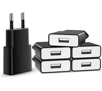 Kal-Chargeur Usb 5v / 1a 6pack Mini Usb Mural Chargeur Secteur Usb Adaptateur De Prise Universel Compatible Avec Iphone Apple, Samsung, Nexus, Nokia, Huawei, Xiaomi, Htc, Sony, Lgtablettes, Mp3