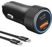 Kal-Chargeur Voiture Usb C, 36w Allume Cigare Usb C Chargeurs Pour Automobile Et Câble Usb C Vers Usb C 1.2m Para Samsung S23 S22 S21 S20, Huawei,Xiaomi, Pixel, Chargeur Voiture Usb C Rapide