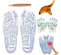 KAL-Chaussettes De Réflexologie Gants Anglais Chaussettes D'Acupression Chaussettes De Réflexologie Chaussettes De Réflexologie Chaussettes D'Acupression Chaussettes De Réflexologie Avec Outil De Mas