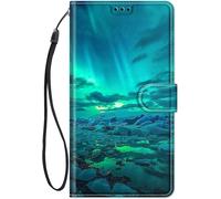 Kal-Chooseu Coque Pour Samsung Galaxy A10 2019 / M10 Housse Cuir Avec Silicone Etui Portefeuille Antichoc Étui À Rabat Et Folio Support Stand Fonction Élégant Motif Pour Filles Femmes - Feu Vert