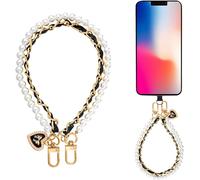 Kal-Collier De Téléphone Perles Paillettes Design, Court Et Élégant, Charmant Porte-Téléphone Pour Tous Les Mobiles, Bracelet Élégant Comme Breloque Téléphonique