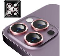 Kal-Compatible Pour Iphone 13 Mini/Iphone 13 Protection De L'objectif De L'appareil Photo, Coque De Protection D'écran Pour Appareil Photo En Verre Trempé Ultra Hd Incassable, Rose