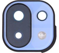 Kal-Compatible Pour Xiaomi Mi 11 Lite 4g / 5g M2101k9ag Verre Arrière Verre Coque Objectif + Cadre Ring Caméra Arrière (Bleu)
