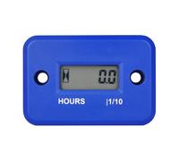 KAL-Compteur D`Heures Inductif Numérique Étanche Ip68, Fonctionne Sur 2/4 Temps Divers De Ztr/Tondeuse À Gazon Autoportée Tondeuse Terrestre Tondeuse Utv Tracteur Dirt Bike Moto Etc(Hm006A Bleu)
