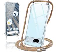 Kal-Coque Avec Cordon Pour Google Pixel 7a¿5g¿ 6,1"", Collier Réglable Téléphone Étui Portable Lanyard Case Transparent Souple Silicone Tpu Housse Antichoc Protection Cover, Jaune