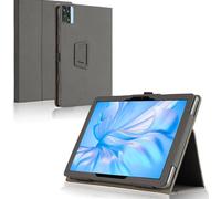 Kal-Coque Compatible Avec Doogee T20 Ultra/T40 Pro/Oukitel Ot5s/Ot5, Housse Etui De Slim Léger Avec Dragonne, Pu Flexible Smart Cover Avec Multi-Angle Fonction Support, Noir