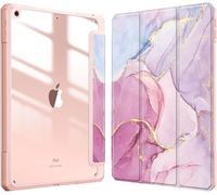 Kal-Coque Compatible Avec Ipad 10.2 Pouces 9ème/8ème/7ème Génération (2021/2020/2019) - [Rangement De Stylet] Housse Arrière Transparente Claire Etui Antichoc Bords En Tpu, Marbre Glorieux