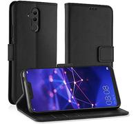 Kal-Coque Compatible Pour Huawei Mate 20 Lite (6,3""), Housse En Cuir Premium Flip Case Portefeuille Etui Compatible Pour Huawei Mate 20 Lite Avec Carte Fente, Noir