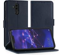 Kal-Coque Compatible Pour Huawei Mate 20 Lite (6,3""), Housse En Cuir Premium Flip Case Portefeuille Etui Compatible Pour Huawei Mate 20 Lite Avec Carte Fente, Bleu