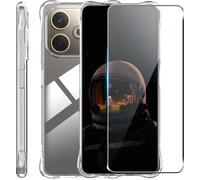 Kal-Coque De Protection En Silicone Transparent Pour Oppo A5 Pro 5g/4g + [1 Pièce] Film De Protection D'écran En Verre Trempé Avec Coins De Protection Anti-Chocs, Coque De Protection Transparente