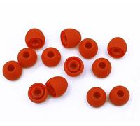 KAL-Coque En Silicone Écouteurs Intra-Auriculaires 7 Paires (Lot De 14 Pièces). Compatible Avec La Plupart Des Écouteurs En Blanc. Taille: Petit , Rouge , S