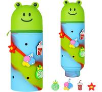 Kal-Coque En Silicone Extensible 2 En 1 - Joli Design Licorne, Grenouille Et Monstre Pour L'école, Le Bureau Et Les Voyages, Grenouille, Mignon