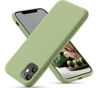 Kal-Coque Iphone 11, Coque En Liquide Silicone Conçue Pour Iphone 11, Étui De Protection Antichoc Ultra Mince Avec Doublure Douce En Microfibre Anti-Rayures, 6.1 Pouces, Matcha Vert