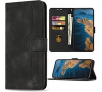 Kal-Coque Pour Galaxy A5 2017, Antichoc Etui En Cuir Pu Avec Fentes Pour Cartes, Magnétique Housse Pour Samsung Galaxy A5 2017, Noir