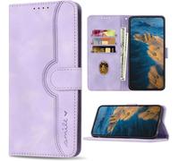 Kal-Coque Pour Galaxy A5 2017, Antichoc Etui En Cuir Pu Avec Fentes Pour Cartes, Magnétique Housse Pour Samsung Galaxy A5 2017, Violet