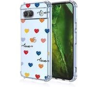 Kal-Coque Pour Google Pixel 8a, Ultra Mince Élégant En Silicone Souple Fleurs Colorés Housse Brillante Antichoc, Transparent Tpu Gel Étui - Aimer