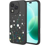 Kal-Coque Pour Honor 400 Lite 5g, Très Mince Élégante Fleurs Vignes Ou Panda Mignons Design Housse, Souple Silicone Liquide Tpu Bumper Antichoc Mat Femme Étui (Noir A92)