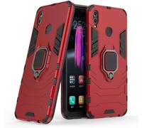 Kal-Coque Pour Honor 8x, Double Couche Renforcée Défense Antichoc Armure Housse Etui Avec 360 Rotation Bague Support Pour Huawei Honor 8x. Hb Red