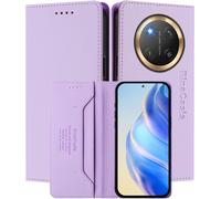 Kal-Coque Pour Honor Magic7 Lite (Magic 7 Lite), Résistante Aux Chutes Et Aux Rayures, [Fermeture Magnétique] Cuir Pu De Haute Qualité Étui Portefeuille Folio. Light Purple