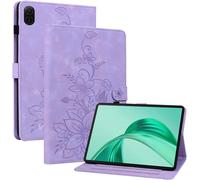 Kal-Coque Pour Honor Pad X8a 2024 11 Pouces, Multi-Angles De Visualisation Housse De Protection En Similicuir Avec Porte-Carte Couverture Motif Lys, Pourpre