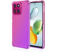 Kal-Coque Pour Huawei Honor 200 Smart, Étui En Gradient Color Tpu Case Cover, Coins Renforcés Housse De Protecteur Transparente Antichoc Souple Silicone Bumper (Rose/Purple)