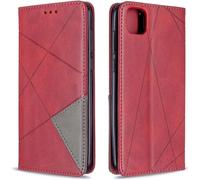 Kal-Coque Pour Huawei Y5p / Honor 9s, Housse Portefeuille En Cuir Etui De Protection Avec Slim Tpu Silicone Bumper Antichoc Magnétique Flip Case, Porte Cartes Avec Fonction Support Cover (Rouge)
