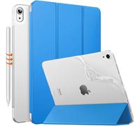 Kal-Coque Pour Ipad Air 11 Pouces 7e/6e Génération M3/M2 2025/2024, Ipad Air 5e/4e Gén 10,9"" 2022/2020, Coque Arrière Translucide Givrée Tpu, Auto Réveil/Sommeil, Vague Bleue