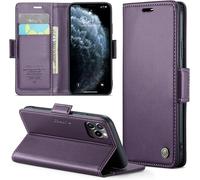 Kal-Coque Pour Iphone 11 Pro Étui Portefeuille Cover En Cuir Pu Wallet Avec Cartes Magnétique Et Rfid Protection Antivol Folio Housse Iphone 11 Pro Case, Violet