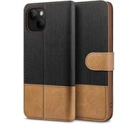 Kal-Coque Pour Iphone 13, Etui Pour Iphone 13, Housse En Cuir De Protection, Portefeuille En Cuir Polyuréthane, Crochet, Pochette Pour Monnaie, Fermeture Magnétique, Noir
