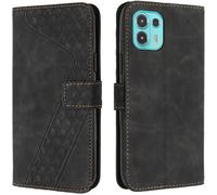 Kal-Coque Pour Motorola Moto Edge 20 Lite/Moto Edge 20 Fusion, Etui Protection Housse Premium En Cuir Pu Portefeuille Étui Téléphone [Fermoir Magnétique] [Fentes Pour Cartes] Flip Case¿Noir