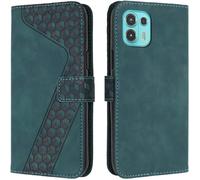 Kal-Coque Pour Motorola Moto Edge 20 Lite/Moto Edge 20 Fusion, Etui Protection Housse Premium En Cuir Pu Portefeuille Étui Téléphone [Fermoir Magnétique] [Fentes Pour Cartes] Flip Case¿Vert