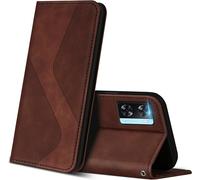 Kal-Coque Pour Oppo A57s / Oppo A57 4g, Premium Étui Housse En Cuir De Protection Avec [Emplacements Cartes] [Magnetique], Clapet Folio Portefeuille Pour Oppo A57s / A57 4g (Marron)