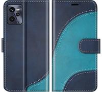 Kal-Coque Pour Oppo Realme C35 4g / Realme Narzo 50a Prime, Portefeuille Etui En Cuir Pu, Magnétique Protection Housse Coque Pour Realme C35 4g / Realme Narzo 50a Prime, Bleu