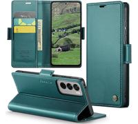 Kal-Coque Pour Oppo Reno 12 Étui Portefeuille Wallet Cover En Cuir Pu Avec Cartes Magnétique Et Rfid Protection Antivol Folio Housse Oppo Reno 12 Case, Vert