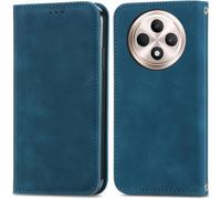 Kal-Coque Pour Oppo Reno12 Fs 5g Pochette, Etui Protection Housse Premium En Cuir Pu, Etui À Rabat Pochette De Portefeuille Étui Pour Oppo Reno12 F 5g Case, Bleu Vert