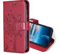 Kal-Coque Pour Realme 9 4g / Realme 9 Pro+ 5g, Etui Protection Housse Premium En Cuir Pu, Antichoc Étui À Rabat Portefeuille Flip Case Pour Realme 9 4g / 9 Pro Plus 5g (Rouge)