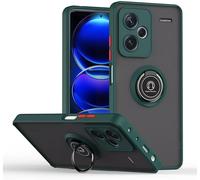 Kal-Coque Pour Redmi Note 13 Pro+ / Redmi Note 13 Proplus (6.67"" Inches), Etui De Téléphone Portable En Silicone Transparent Mat Avec Support De Bague - Vert Foncé