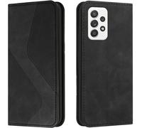 Kal-Coque Pour Samsung Galaxy A52 4g/5g/A52s, Étui En Cuir Avec Portefeuille Et Rabat Magnétique (Noir)