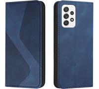 Kal-Coque Pour Samsung Galaxy A52 4g/5g/A52s, Étui En Cuir Avec Portefeuille, Housse Magnétique À Rabat (Bleu)