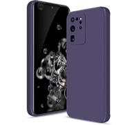 Kal-Coque Pour Samsung Galaxy S20 Ultra Case, Silicone Étui Souple Avec Protection De Caméra, Cover Mince Antichoc Avec Microfibre Douce Anti-Rayures, Violet Foncé