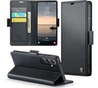 Kal-Coque Pour Samsung S21 Étui Portefeuille Cover En Cuir Pu Wallet Avec Cartes Magnétique Et Rfid Protection Antivol Folio Housse S21 Case, Noir
