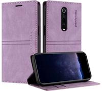 Kal-Coque Pour Xiaomi Mi 9t/Mi 9t Pro/Redmi K20/K20 Pro, Housse En Cuir Pu Portefeuille Etui, Tpu Fonction Support [Fentes Pour Cartes] Anti-Choc Folio Magnetique Compatible Avec Mi 9t (Violet)
