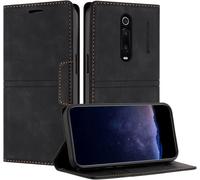 Kal-Coque Pour Xiaomi Mi 9t/Mi 9t Pro/Redmi K20/K20 Pro, Housse En Cuir Pu Portefeuille Etui, Tpu Fonction Support [Fentes Pour Cartes] Anti-Choc Folio Magnetique Compatible Avec Mi 9t (Noir)