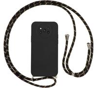 Kal-Coque Pour Xiaomi Poco X3 Nfc/X3/X3 Pro Avec Cordon, Etui Avec Collier - Tour De Cou Lanière En Corde - Silicone Housse Avec Réglable Chaine Pour Xiaomi Poco X3 Nfc/X3 Pro, Bandouliere - Noir