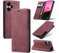Kal-Coque Pour Xiaomi Redmi Note 13 Pro Plus 5g Premium Housse Cuir Protection Pochette Rabat Portefeuille Flip Case Porte Magnétique Coque Étui Pour Redmi Note 13 Pro Plus 5g, Vin Rouge