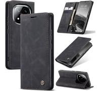 Kal-Coque Pour Xiaomi Redmi Note 14 Pro Plus 5g Premium Housse Cuir Protection Pochette Rabat Portefeuille Flip Case Porte Magnétique Coque Étui Pour Redmi Note 14 Pro Plus 5g, Noir